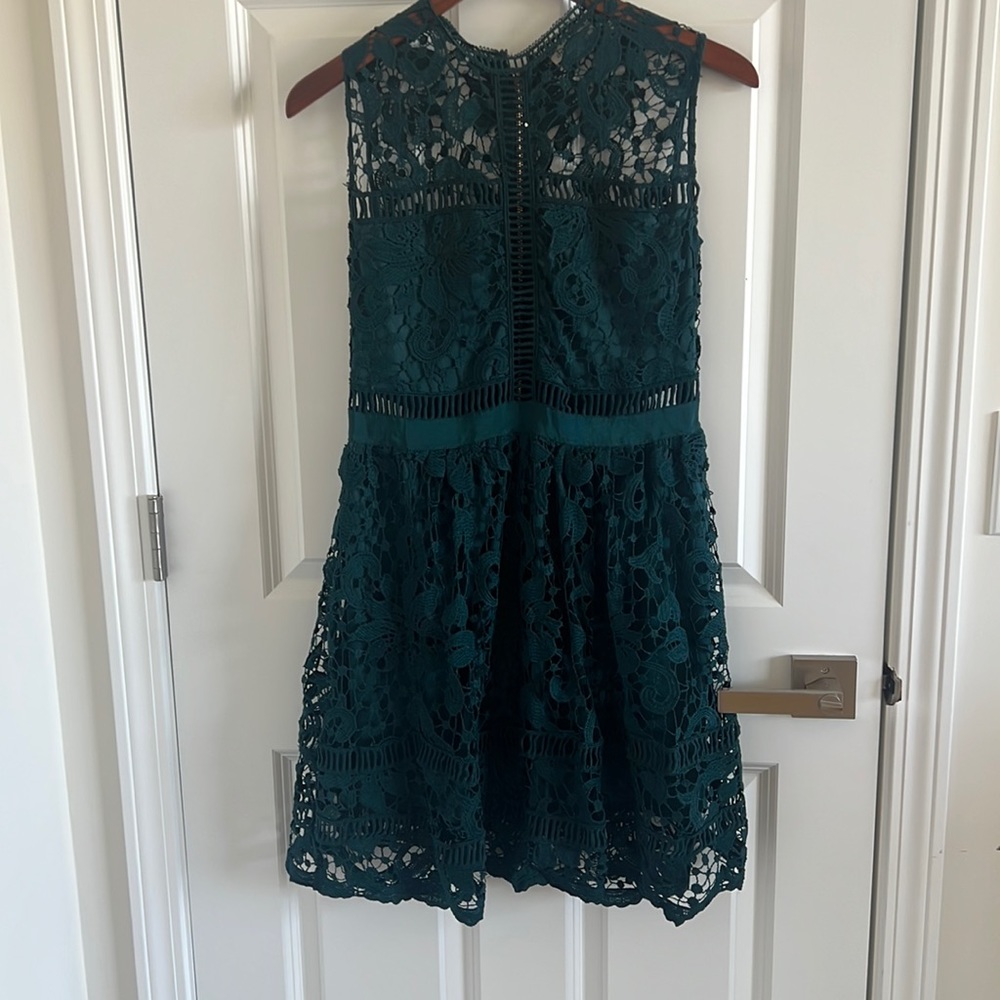 Sexy green net dress